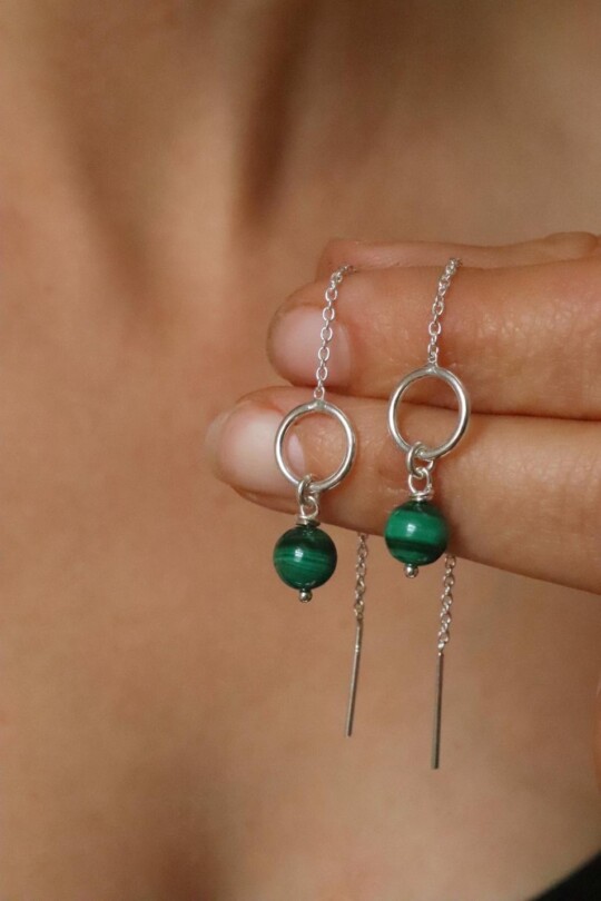 עגילי מלכית לאישה, עגילי כסף תלויים, עגילי כסף ארוכים, עגילים ארוכים לאישה, עגילי אבן חן, עגילי שרשרת ארוכים