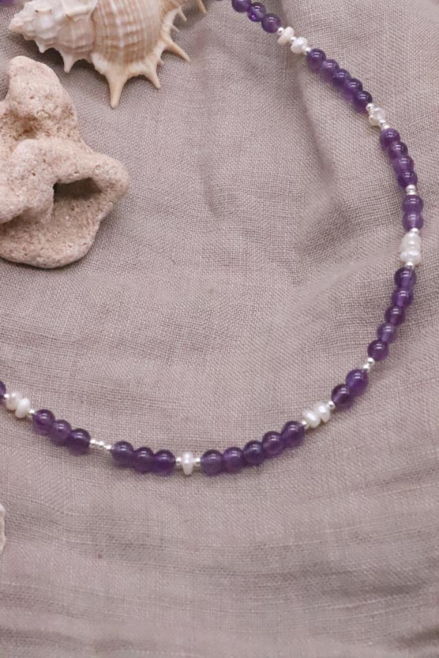 שרשרת אמטיסט לאישה, אבן אמטיסט, אבן לפרנסה