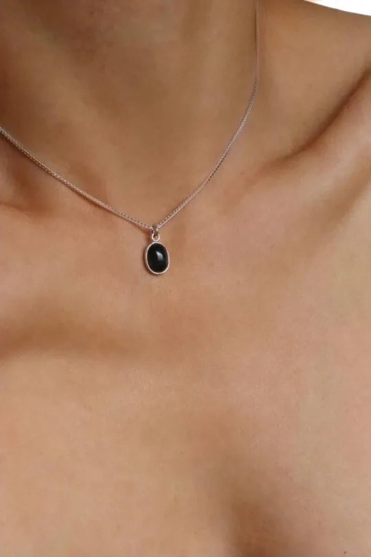 שרשרת טורמלין שחורה, טורמלין שחור, שרשרת אבן חן, שרשרת טורמלין כסף 925, שרשרת טורמלין שחורה, שרשראות אבן חן לאישה