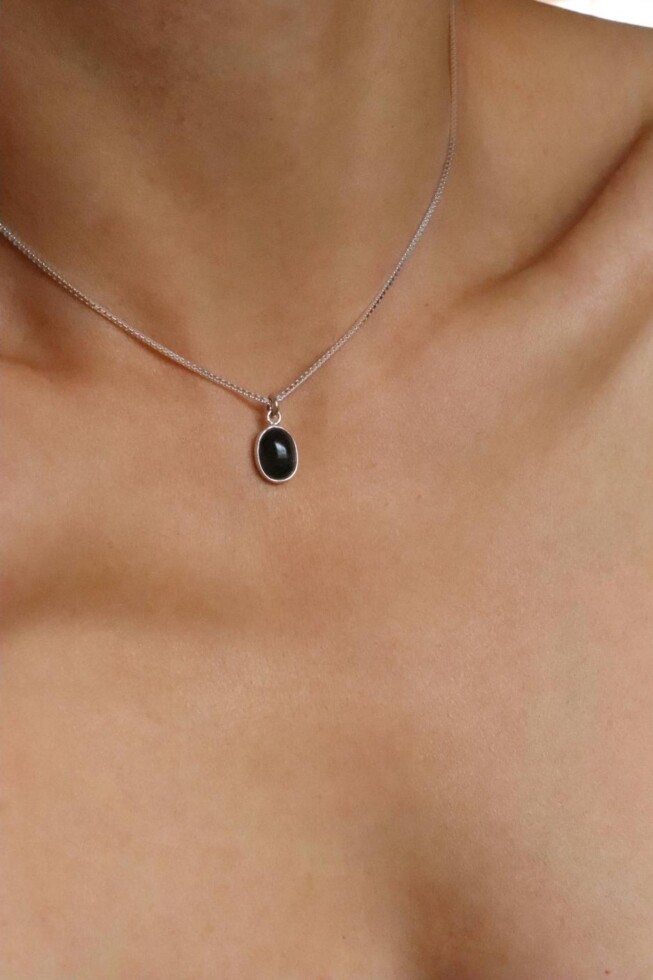 שרשרת טורמלין שחורה, טורמלין שחור, שרשרת אבן חן, שרשרת טורמלין כסף 925, שרשרת טורמלין שחורה, שרשראות אבן חן לאישה