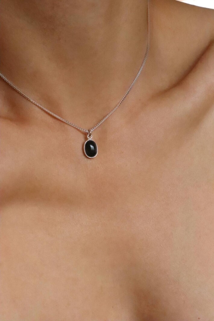 שרשרת טורמלין שחורה, טורמלין שחור, שרשרת אבן חן, שרשרת טורמלין כסף 925, שרשרת טורמלין שחורה, שרשראות אבן חן לאישה