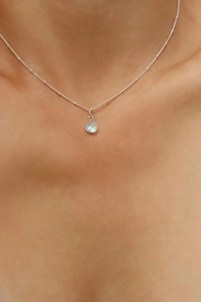 שרשרת מונסטון לאישה, אבן ירח, אבן אהבה, תליון מונסטון כסף 925, שרשרת תליון טיפה, תכשיטים עם מונסטון, שרשרת עם משמעות (1)