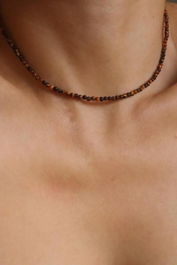 שרשרת עין הנמר, שרשראות אבני חן לנשים, שרשרת טייגר איי,שרשרת אבן חן, שרשראות אבני חן לנשים, סגולות אבן עין הנמר (1)