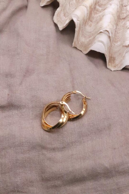 עגילי חישוק זהב, עגילי נשים, עגילי חישוק צ'אנקים, חישוקי זהב לנשים, עגילים לאירוע