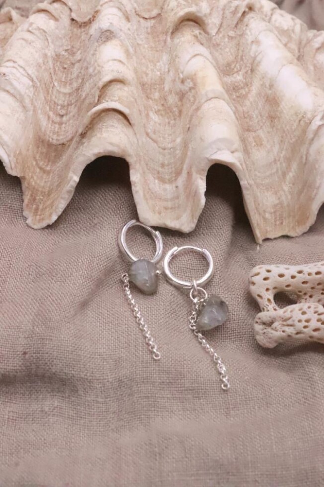 עגילי חישוק קטנים, עגילים עם אבן חן, עגילי לברדורייט, עגילי חישוק כסף 925, תכשיטי אבן חן, עגילים עם משמעות, תכשיטים עם משמעות, אבן לברדורייט (1)