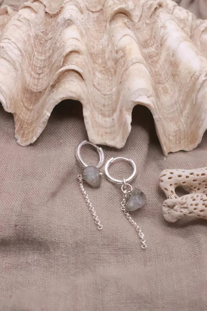 עגילי חישוק קטנים, עגילים עם אבן חן, עגילי לברדורייט, עגילי חישוק כסף 925, תכשיטי אבן חן, עגילים עם משמעות, תכשיטים עם משמעות, אבן לברדורייט (1)