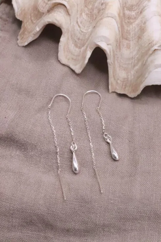 עגילי טיפה תלויים, עגילי כסף ארוכים לנשים, עגילי טיפה לאישה, עגילים תלויים לנשים, עגילים לנשים, עגילים ארוכים