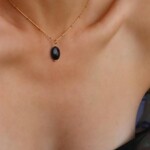 שרשרת אוניקס לאישה, שרשרת אבן חן לאישה, שרשרת זהב עם אבן חן, שרשרת עם אבן שחורה, שרשרת עם אבן אוניקס, שרשראות זהב עדינות (1)