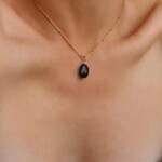 שרשרת אוניקס לאישה, שרשרת אבן חן לאישה, שרשרת זהב עם אבן חן, שרשרת עם אבן שחורה, שרשרת עם אבן אוניקס, שרשראות זהב עדינות (2)