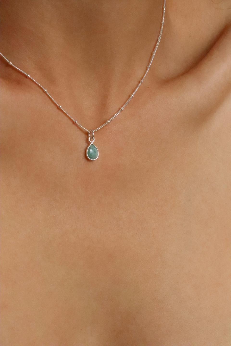 שרשרת אמזונייט לאישה, שרשרת אבן חן לאישה, שרשראות לנשים, שרשראות אבני חן, שרשרת אבן חן כסף 925 (1)