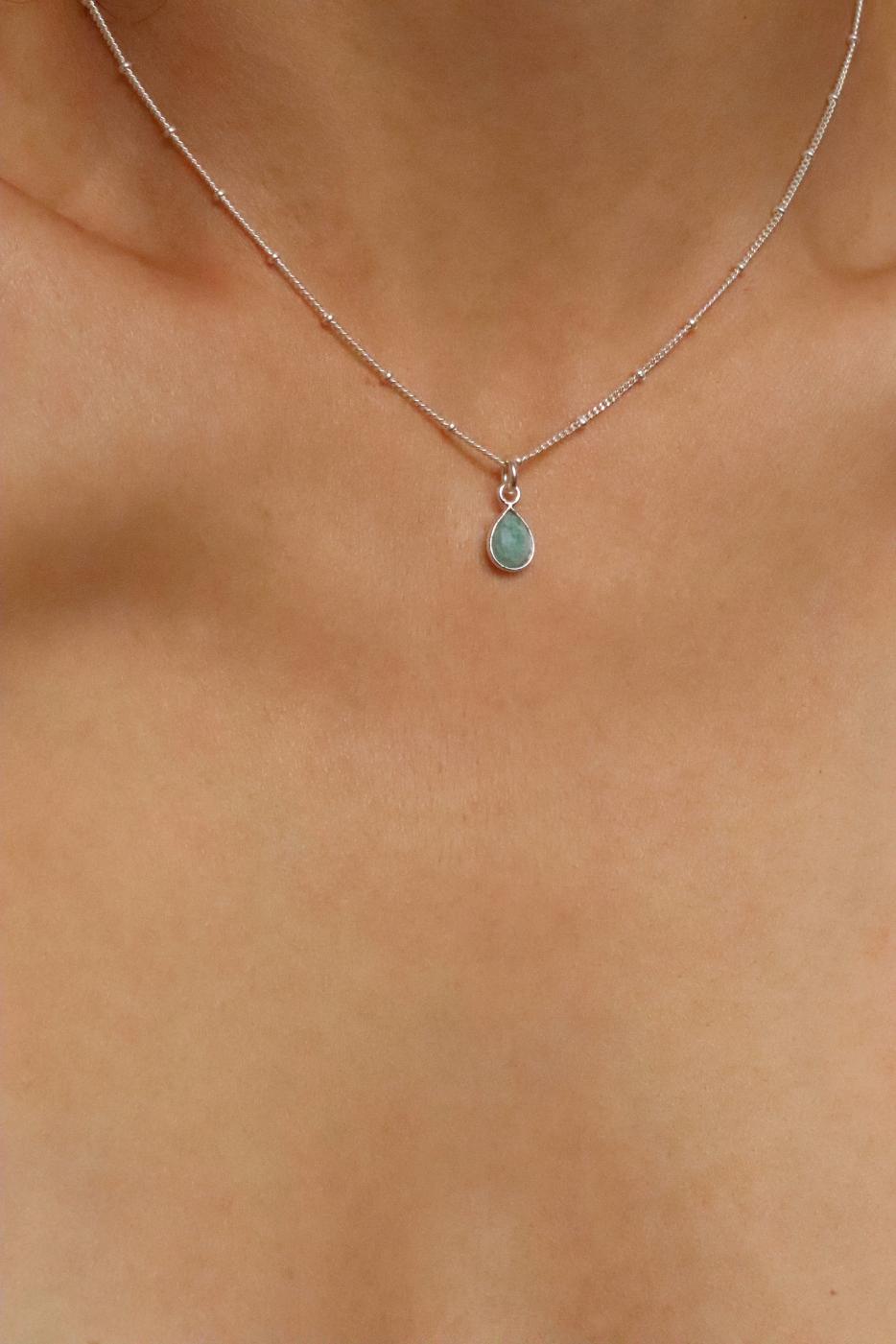 שרשרת אמזונייט לאישה, שרשרת אבן חן לאישה, שרשראות לנשים, שרשראות אבני חן, שרשרת אבן חן כסף 925 (2)