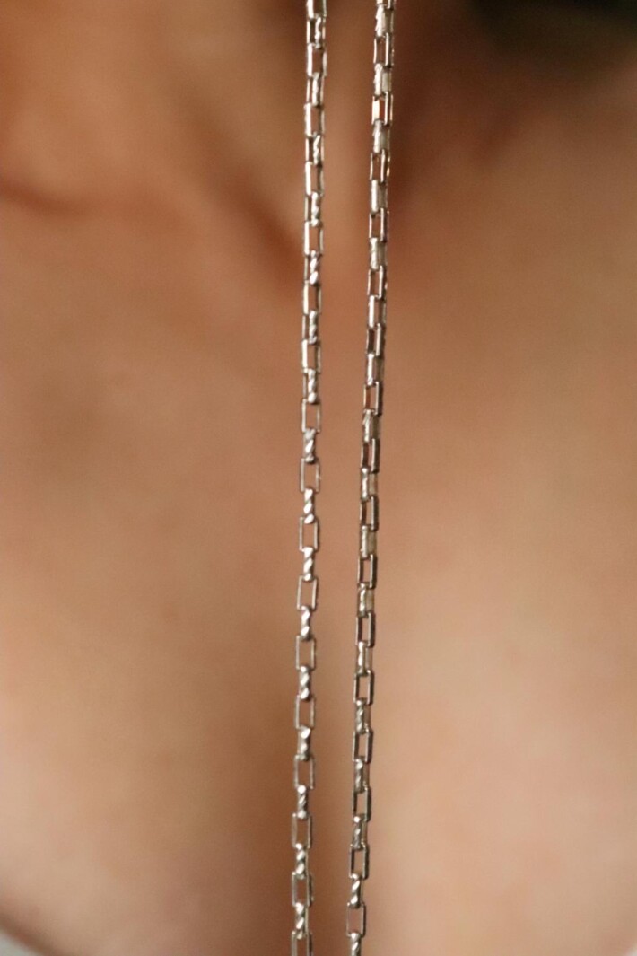 שרשרת כסף לגבר, שרשרת ארוכה לגבר, שרשראות לגבר, שרשראות גברים, שרשרת לולאות לגבר, שרשראות יוניסקס