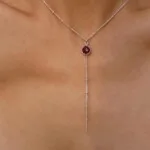 שרשרת רובי לאישה, אבן הפיריון, שרשרת אבן חן, שרשראות עניבה לנשים, שרשראות אבני חן, אבן רובי סגולות, תכשיטים עם רובי (2)