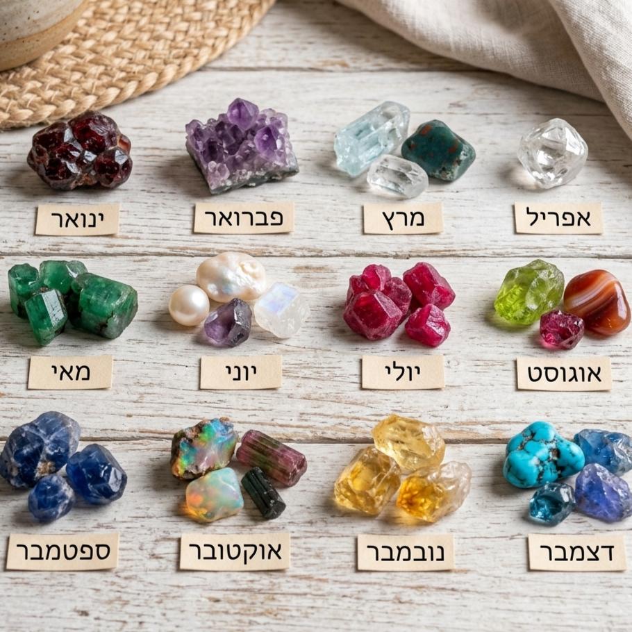 אבני לידה, תכשיטים עם אבני לידה, תכשיטים עם אבני חן, מתנה מקורית לאישה, תכשיטים עם משמעות
